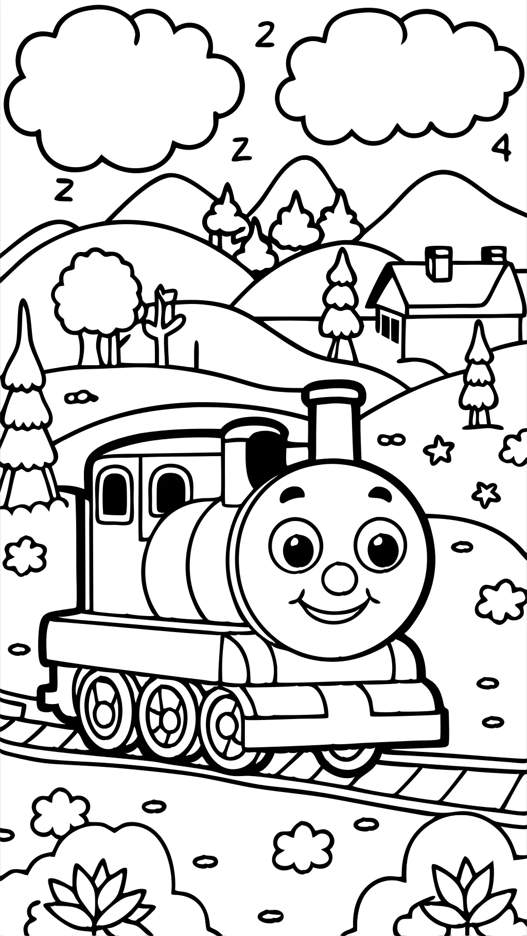 Thomas la página para colorear del tren